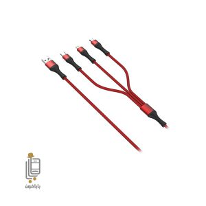 قیمت و خرید کابل-شارژر سه سر-قرمز-الدینیو-Lc94