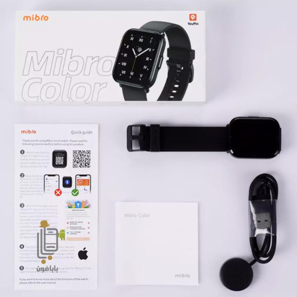 قیمت و خرید ساعت-هوشمند-مشکی-شیائومی-Mibro-color